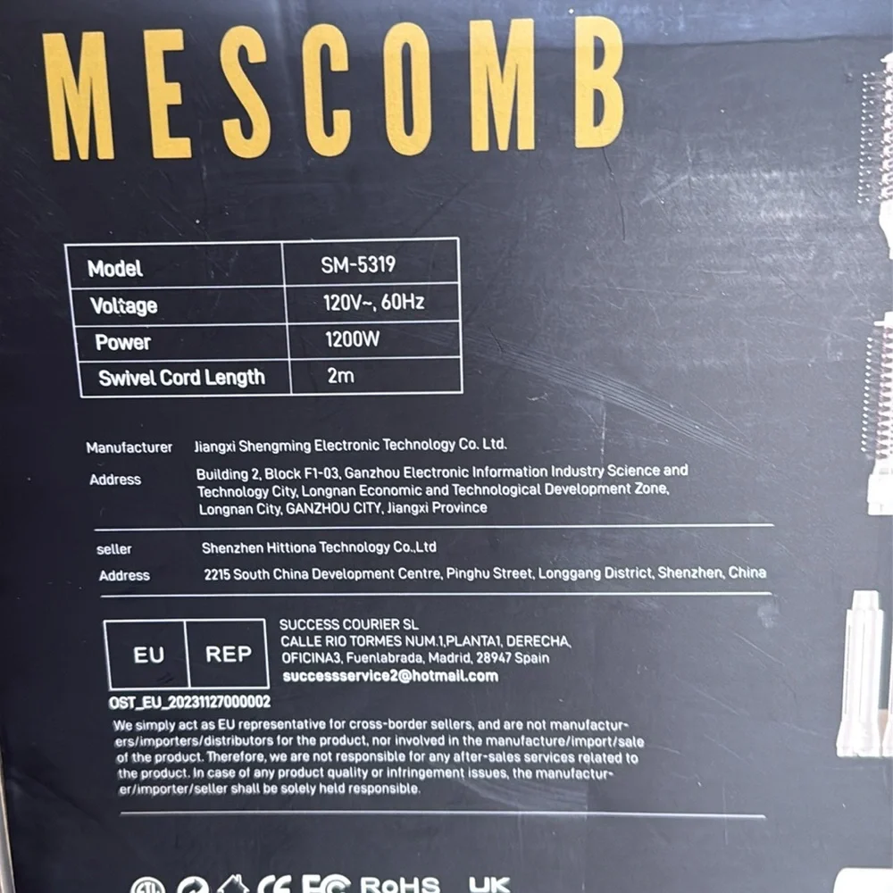 Mescomb High-Speed Air Styling & Drying System-Fast dry & curl volumize & smooth